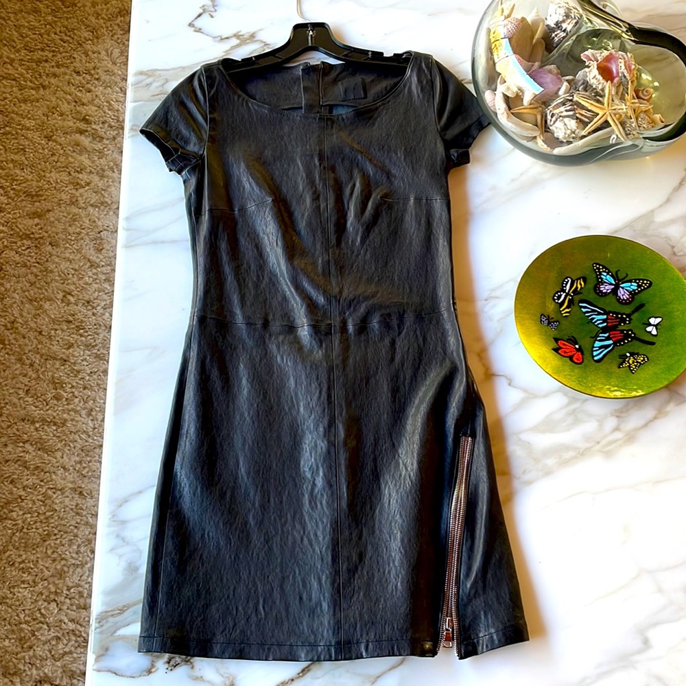 RtA Leather Zip Dress🔥